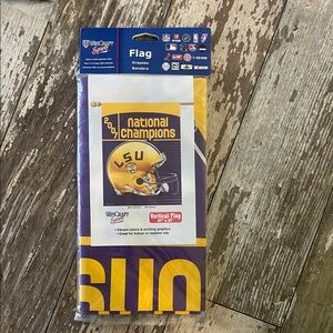 Wincraft LSU 2007 National Champions Flag - Purple and Gold